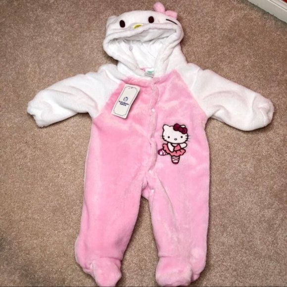 YUXINBEBE Hello Kitty pink baby pajama 6-12 month - Picture 1 of 7